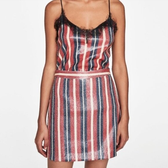 Zara sequin coord set, Ideal for size US 4 - Picture 1 of 10